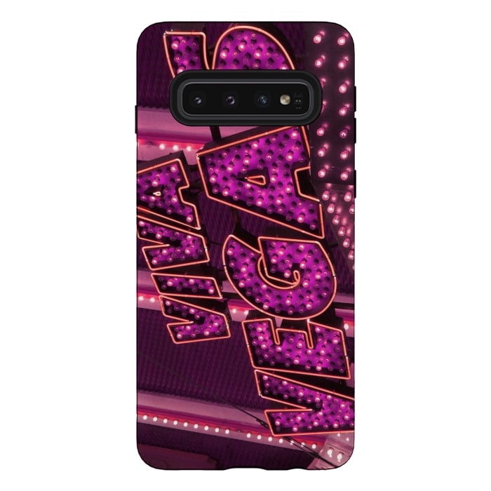 Galaxy S10 StrongFit Pink Las Vegas Neon Sign by Andrea Haase