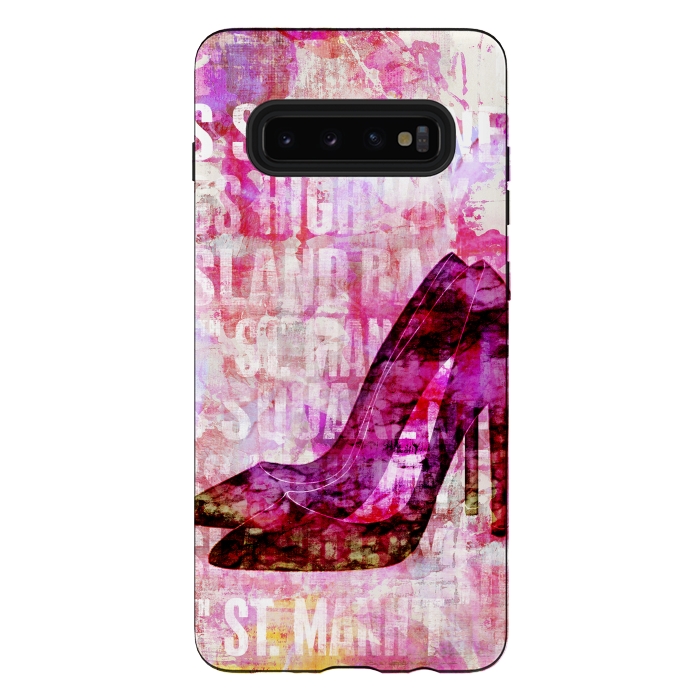 Galaxy S10 plus StrongFit High Heels Pink Mixed Media Art by Andrea Haase