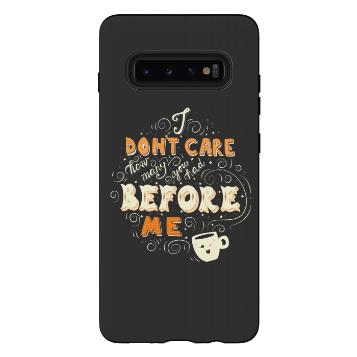 Galaxy S10 plus StrongFit Coffee typography funny design by Jelena Obradovic