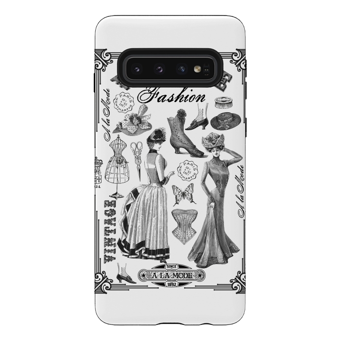 Galaxy S10 StrongFit Vintage Fashion Ladies by Andrea Haase