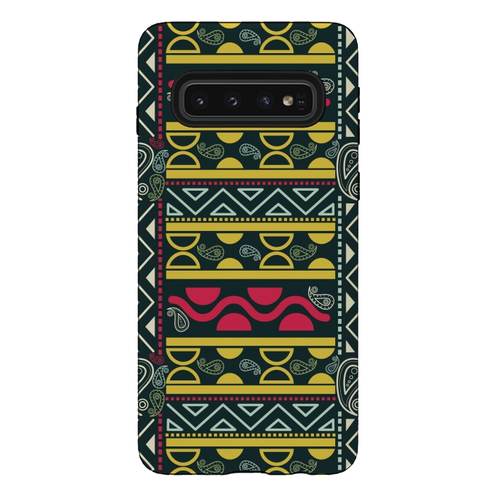 Galaxy S10 StrongFit colorful aztec  by TMSarts
