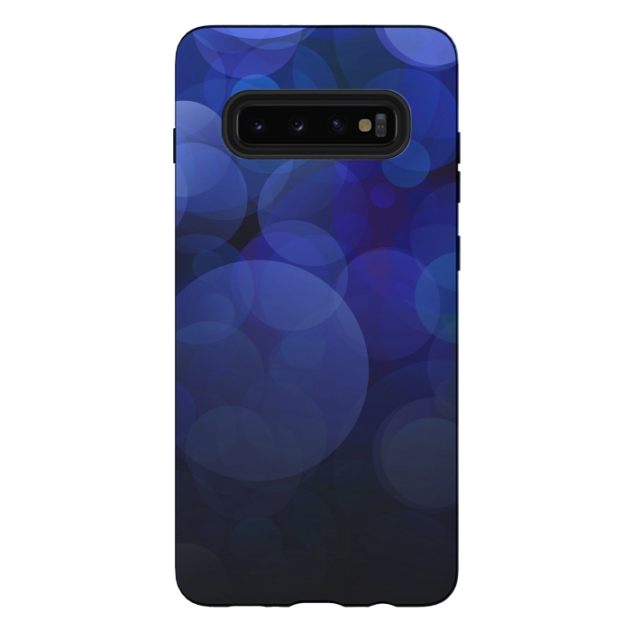Galaxy S10 plus StrongFit Magical Blue Bokeh Lights by Andrea Haase