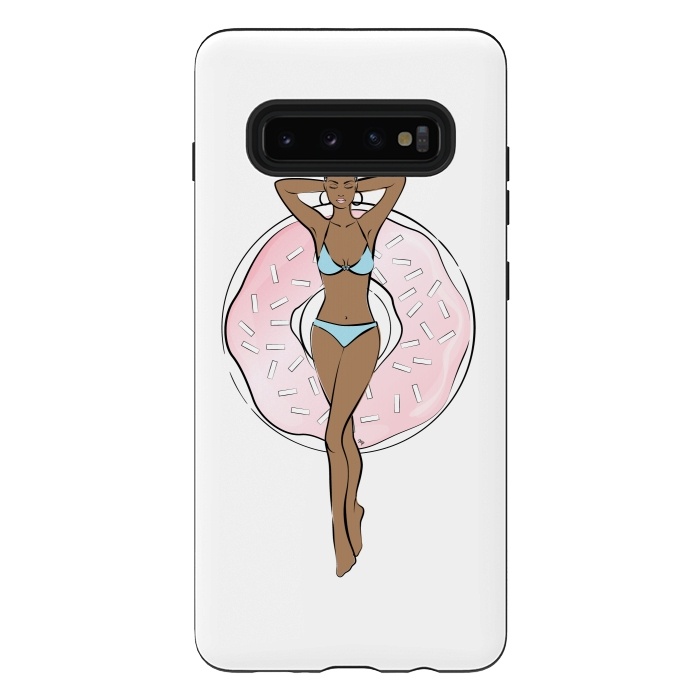 Galaxy S10 plus StrongFit Summer time relax Dark skin by Martina