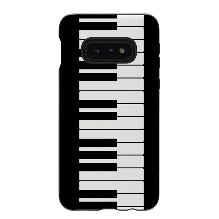 Galaxy S10e StrongFit Black and white piano keys music instrument by Martina