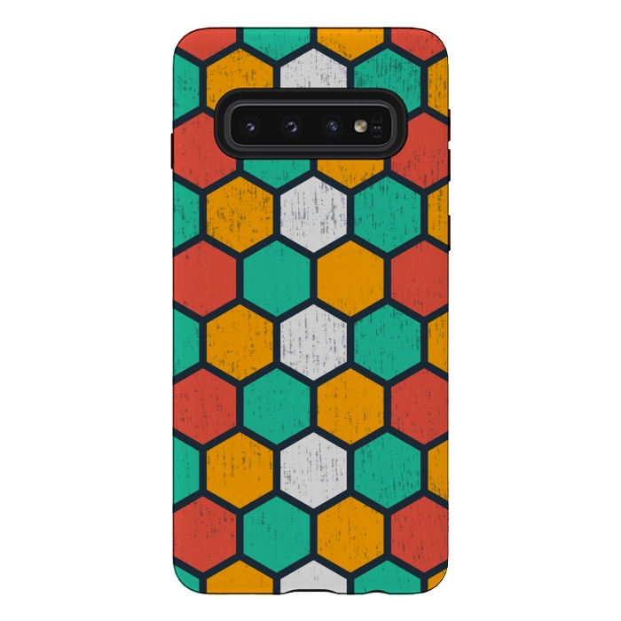 Galaxy S10 StrongFit hexagonal tiles by TMSarts