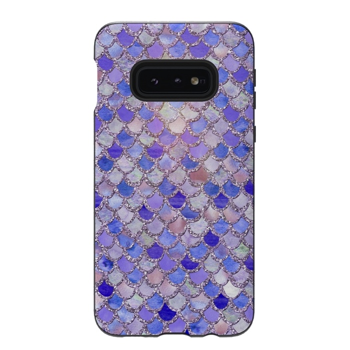 Galaxy S10e StrongFit Purple hand drawn mermaid scales by  Utart