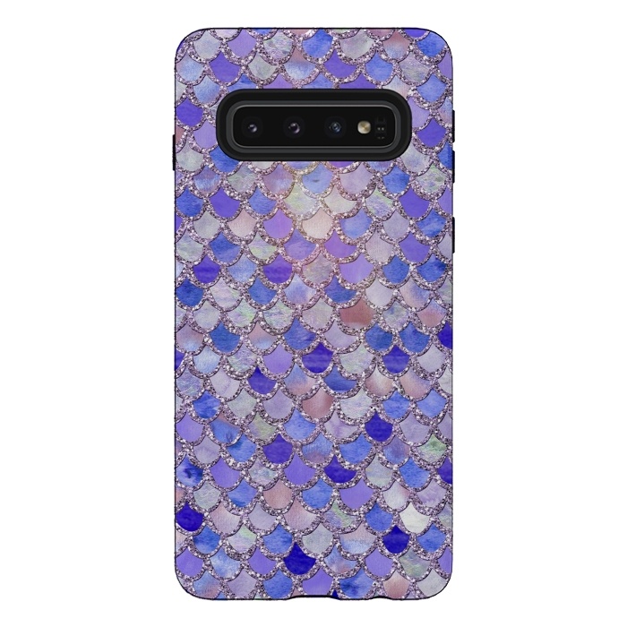 Galaxy S10 StrongFit Purple hand drawn mermaid scales by  Utart