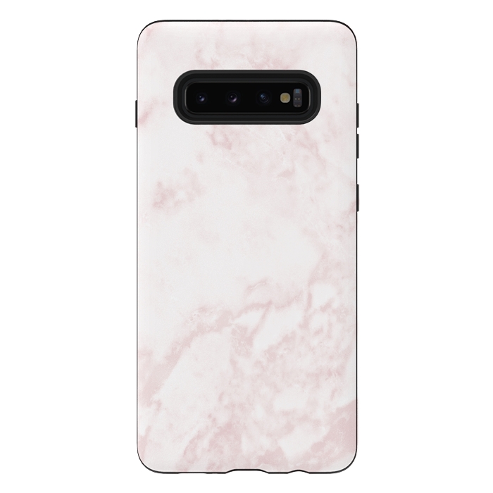 Galaxy S10 plus StrongFit Rose-gold Marble Deluxe by Dushan Medich