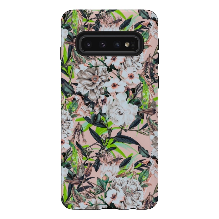 Galaxy S10 StrongFit Flowering bouquet pink by Mmartabc