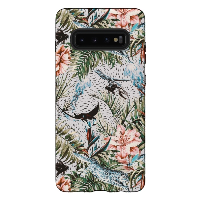 Galaxy S10 plus StrongFit Paradisiacal flora and fauna  by Mmartabc