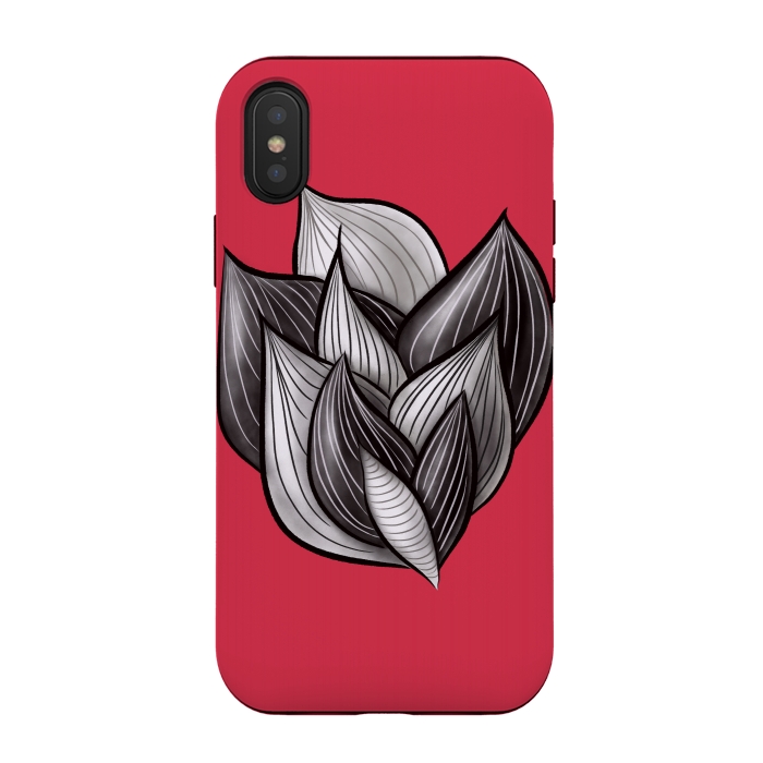 iPhone Xs / X StrongFit Abstract Art Floral Dynamic Geometric Shapes  by Boriana Giormova
