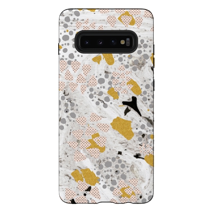 Galaxy S10 plus StrongFit Abstract shapes of textures and marble by Mmartabc