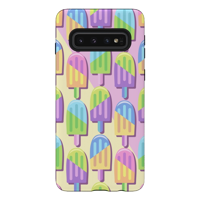 Galaxy S10 StrongFit Ice Lollipops Popsicles Summer Punchy Pastels Colors by BluedarkArt