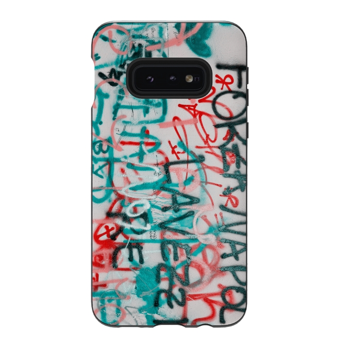 Galaxy S10e StrongFit Graffiti Text by Andrea Haase