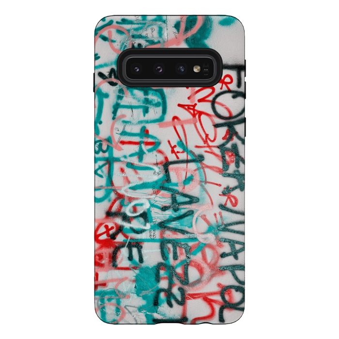 Galaxy S10 StrongFit Graffiti Text by Andrea Haase