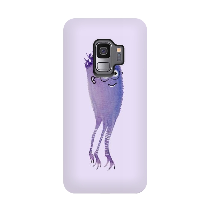 Galaxy S9 StrongFit Geek Jellyfish Funny Monster With Glasses Watercolor by Boriana Giormova