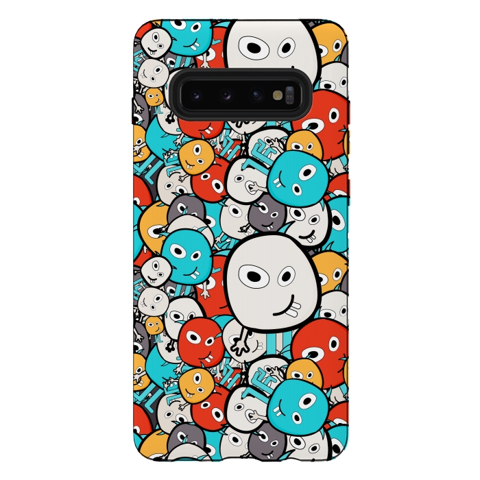 Galaxy S10 plus StrongFit colorful monsters by TMSarts