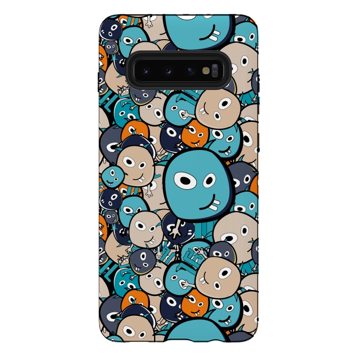 Galaxy S10 plus StrongFit Doodle Monsters by TMSarts