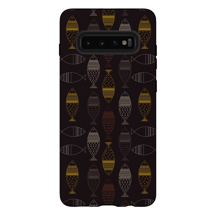 Galaxy S10 plus StrongFit tribal fish by TMSarts