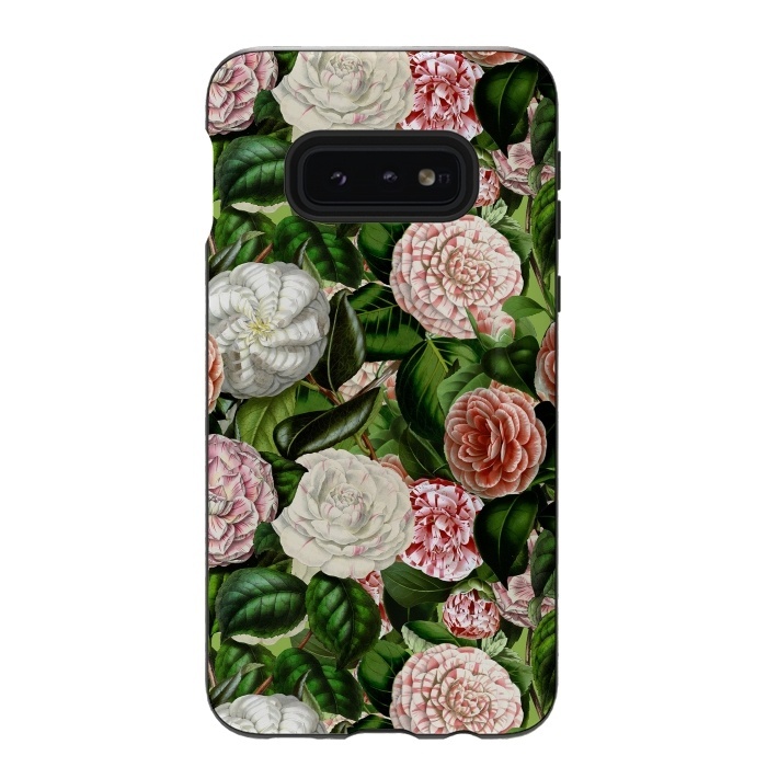 Galaxy S10e StrongFit Victorian Vintage Camellia Pattern by  Utart