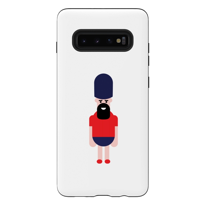 Galaxy S10 plus StrongFit cartoon guard standing  by TMSarts