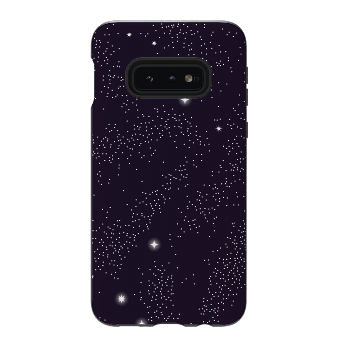 Galaxy S10e StrongFit Universe with planets and stars seamless pattern, cosmos starry night sky 005 by Jelena Obradovic
