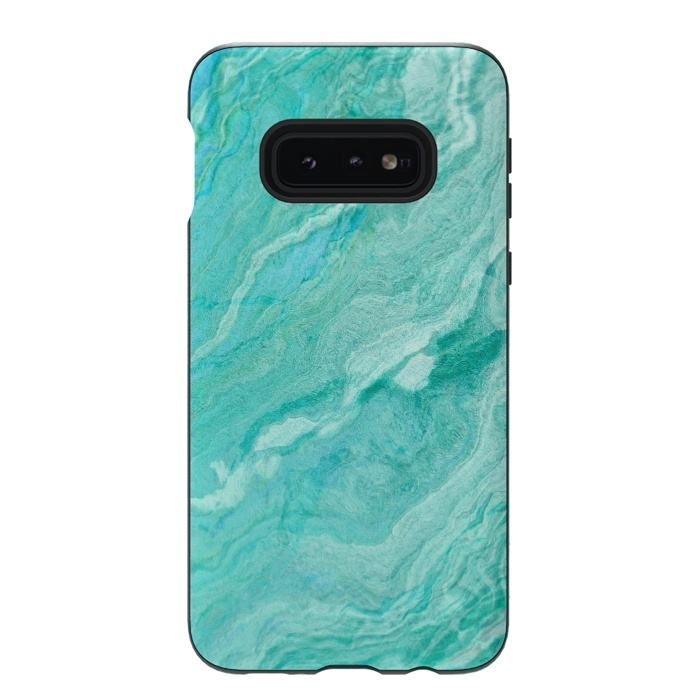 Galaxy S10e StrongFit beautiful ink turquoise Marble texture by  Utart