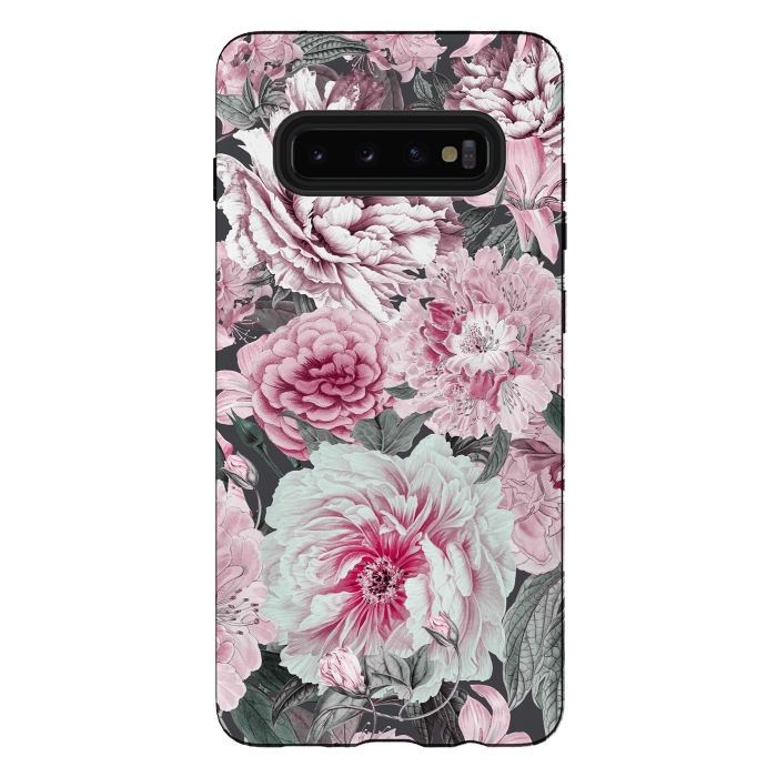 Galaxy S10 plus StrongFit Romantic Vintage Flower Pattern by Andrea Haase