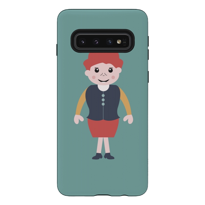 Galaxy S10 StrongFit vintage school girl by TMSarts