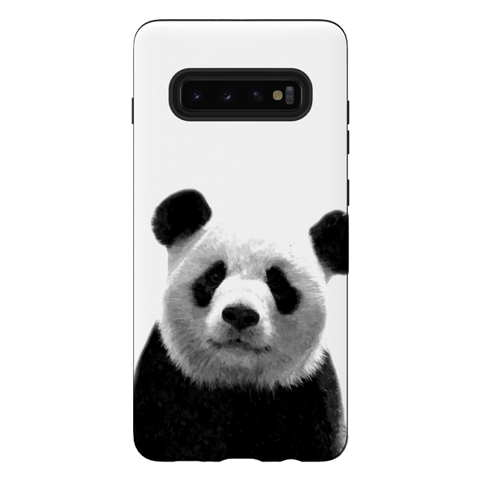 Galaxy S10 plus StrongFit Black and White Panda Portrait by Alemi