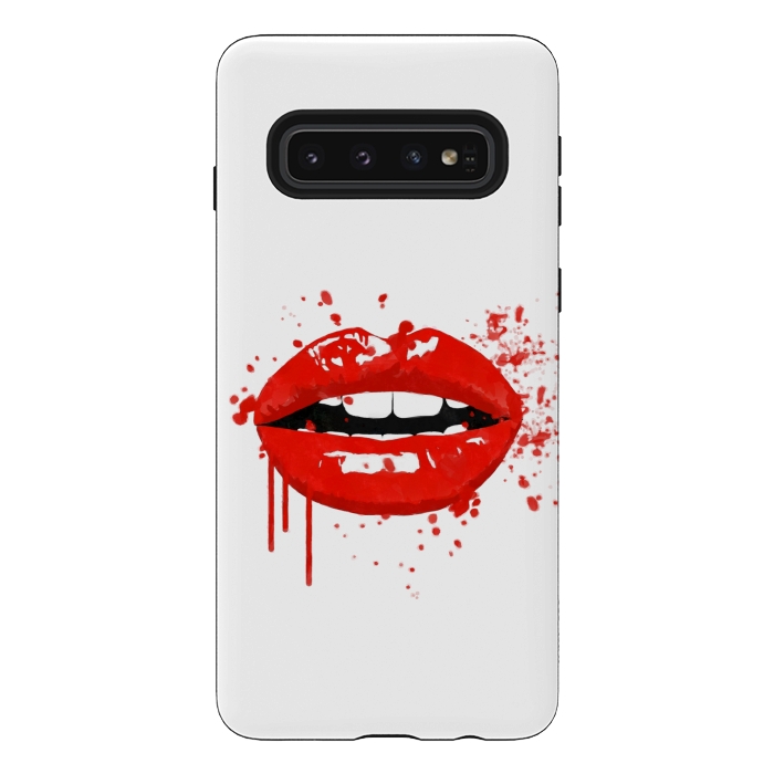 Galaxy S10 StrongFit Red Lips Illustration by Alemi