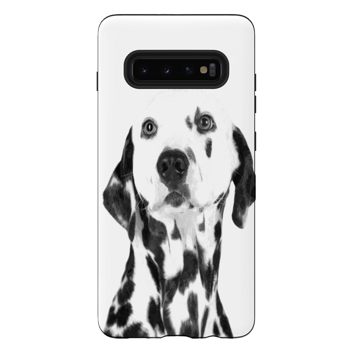 Galaxy S10 plus StrongFit Black and White Dalmatian by Alemi