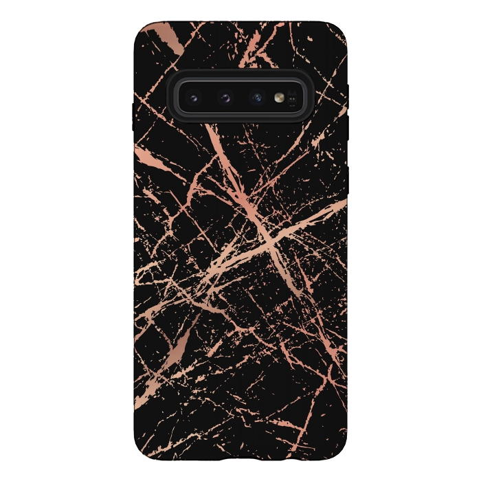 Galaxy S10 StrongFit Copper Splatter 003 by Jelena Obradovic