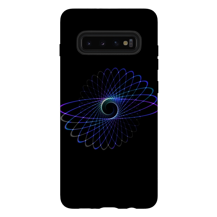 Galaxy S10 plus StrongFit Spirograph Object on Black by Andrea Haase