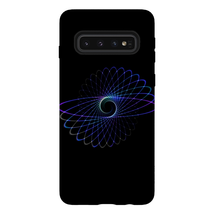 Galaxy S10 StrongFit Spirograph Object on Black by Andrea Haase