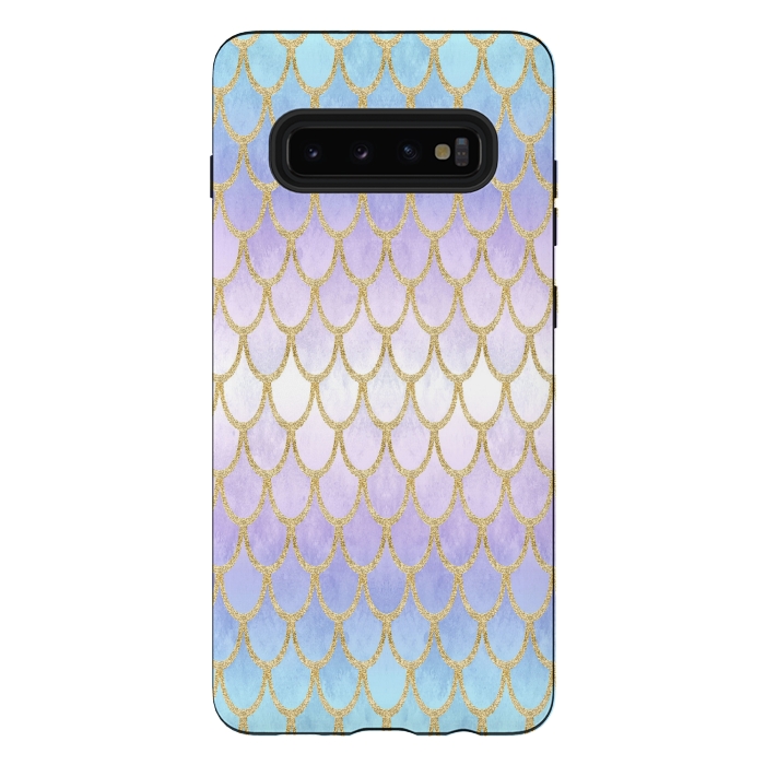 Galaxy S10 plus StrongFit Pretty Mermaid Scales 06 by Angelika Parker
