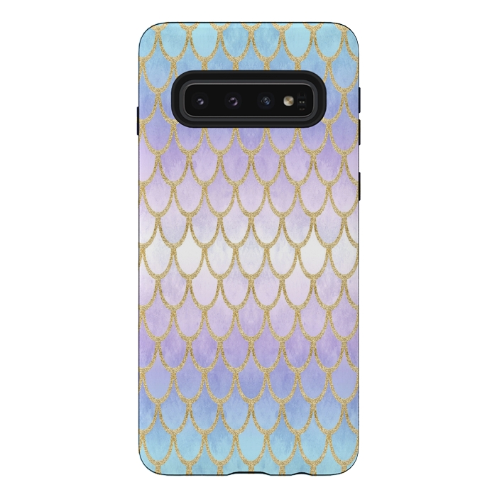 Galaxy S10 StrongFit Pretty Mermaid Scales 06 by Angelika Parker