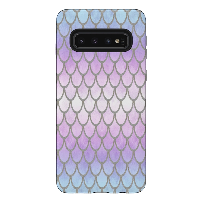 Galaxy S10 StrongFit Pretty Mermaid Scales 02 by Angelika Parker