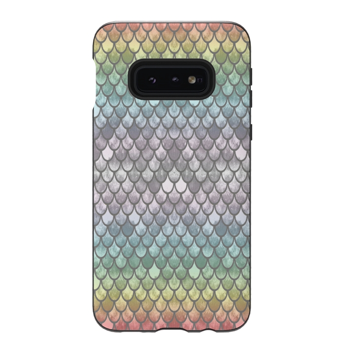 Galaxy S10e StrongFit Pretty Mermaid Scales 11 by Angelika Parker