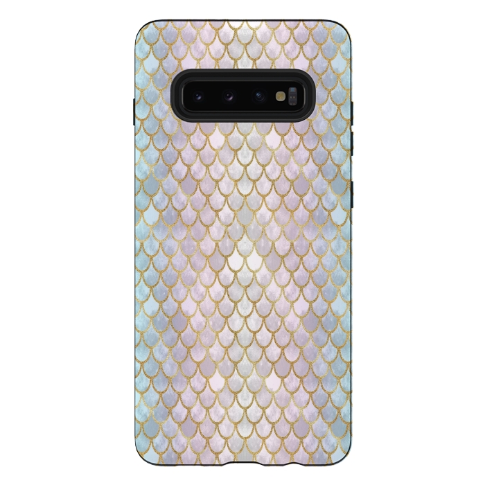 Galaxy S10 plus StrongFit Pretty Mermaid Scales 22 by Angelika Parker