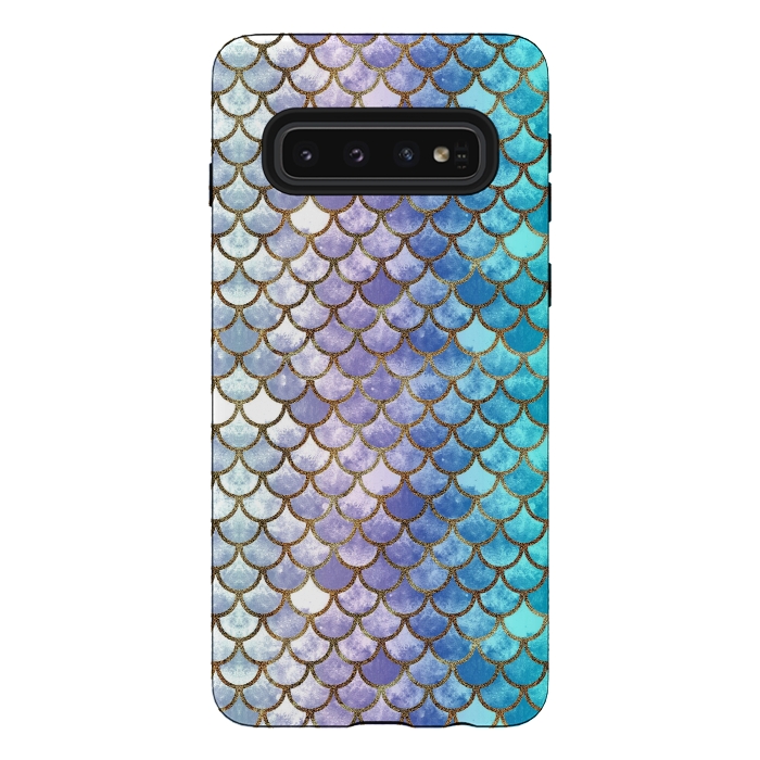 Galaxy S10 StrongFit Pretty Mermaid Scales 38 by Angelika Parker
