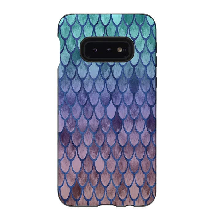 Galaxy S10e StrongFit Pretty Mermaid Scales 99 by Angelika Parker