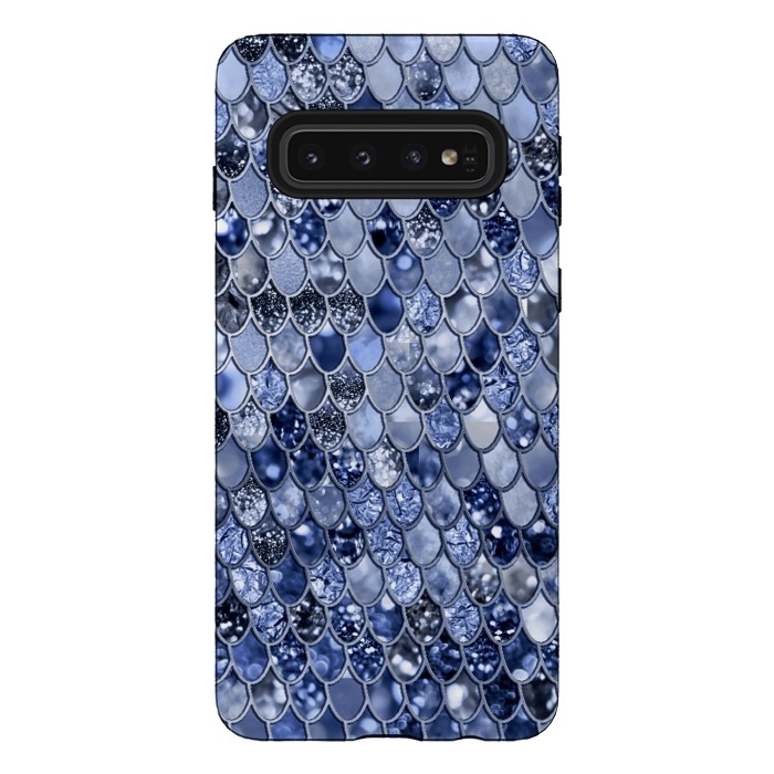 Galaxy S10 StrongFit Ocean Blue Glamour Mermaid Scales by  Utart