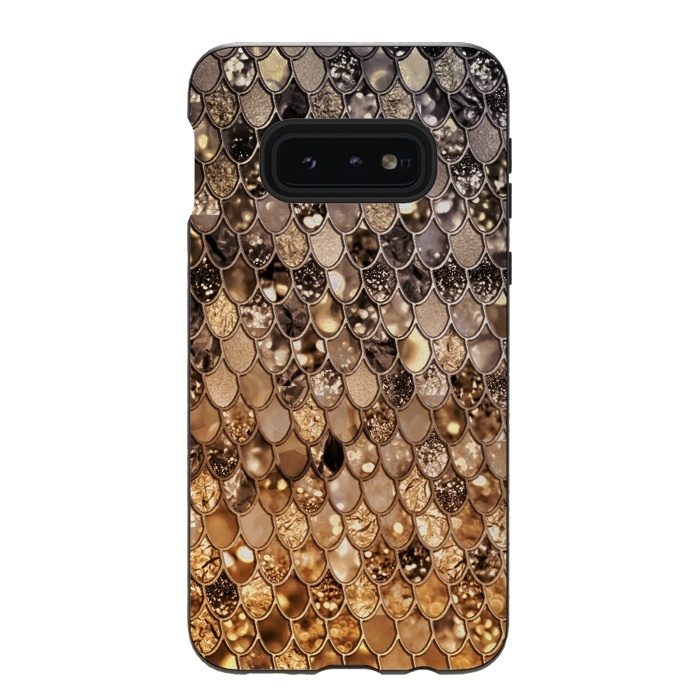 Galaxy S10e StrongFit Old Gold and Bronze Mermaid Scales Pattern by  Utart