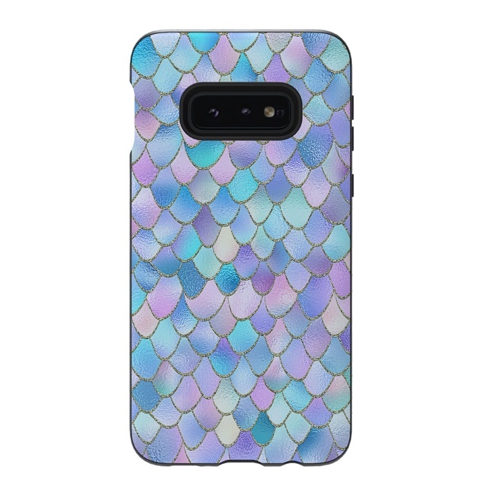 Galaxy S10e StrongFit Lavender Wonky Metal Mermaid Scales by  Utart