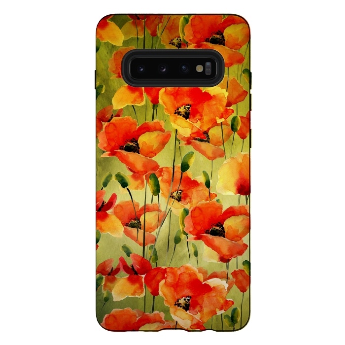 Galaxy S10 plus StrongFit Poppy Fields forever by  Utart