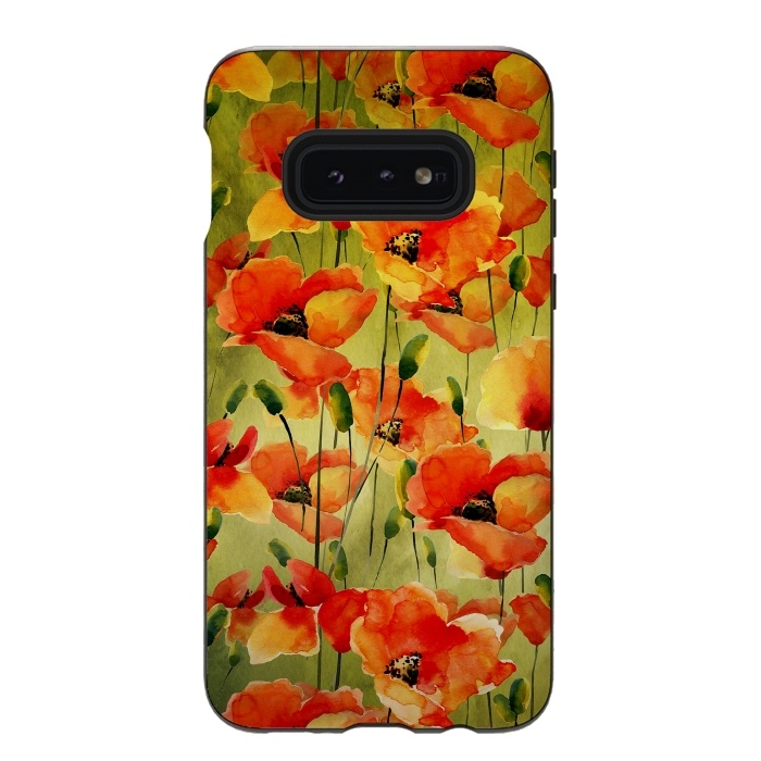 Galaxy S10e StrongFit Poppy Fields forever by  Utart