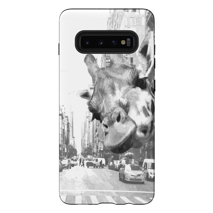 Galaxy S10 plus StrongFit Black and White Selfie Giraffe in NYC by Alemi