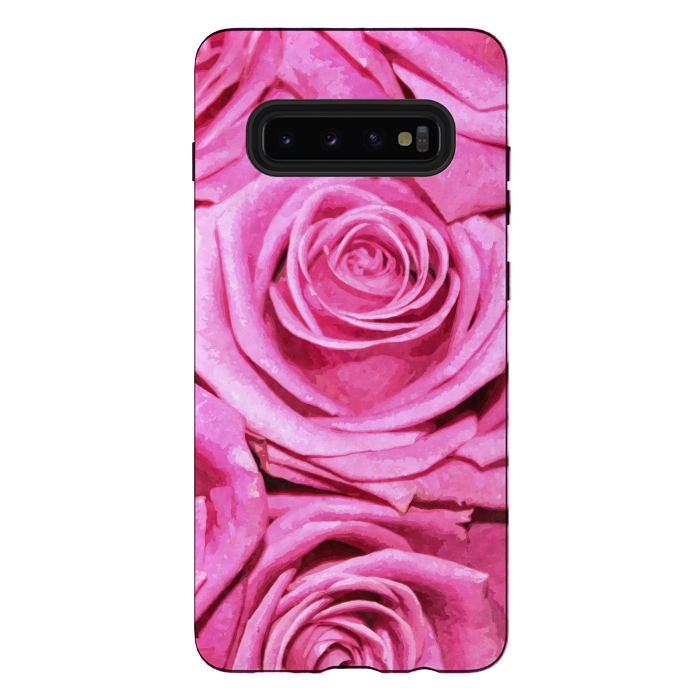Galaxy S10 plus StrongFit Pink Roses  by Alemi