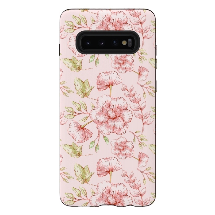 Galaxy S10 plus StrongFit Pink Roses by  Utart